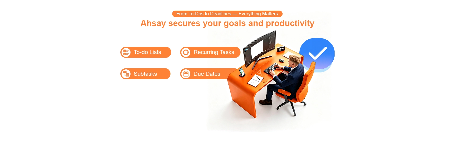Ahsay Google Tasks backup secures customers' goals and productivity: backup To-do lists, Sub-tasks, Due Dates & Recurring Tasks