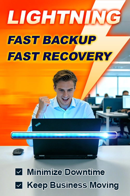 Ahsay user satisfied with and appreciate Ahsay's Lightning, Fast Backup, and Fast Recovery services.