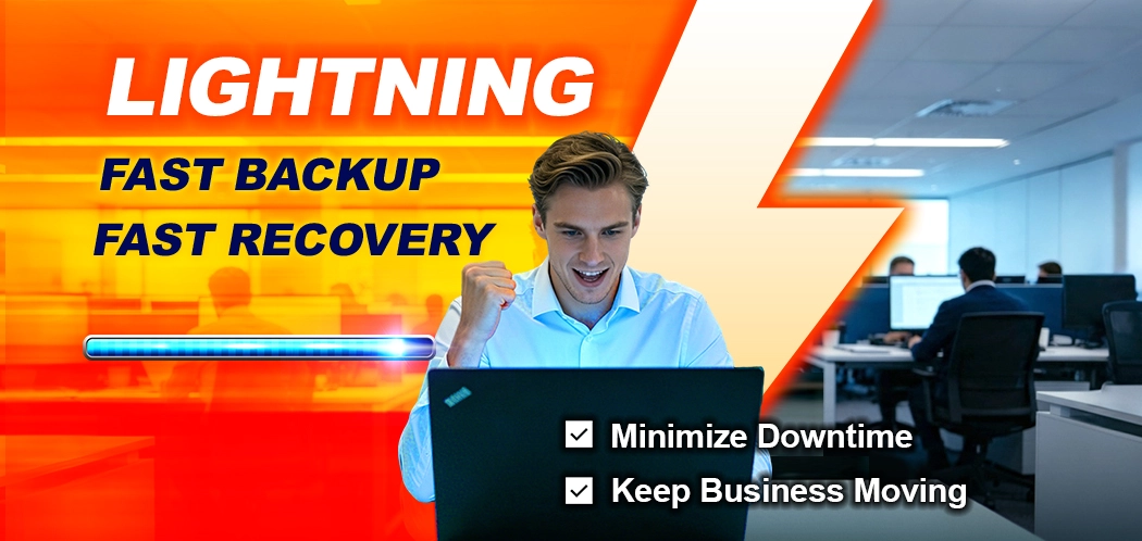 Ahsay user satisfied with and appreciate Ahsay's Lightning, Fast Backup, and Fast Recovery services.