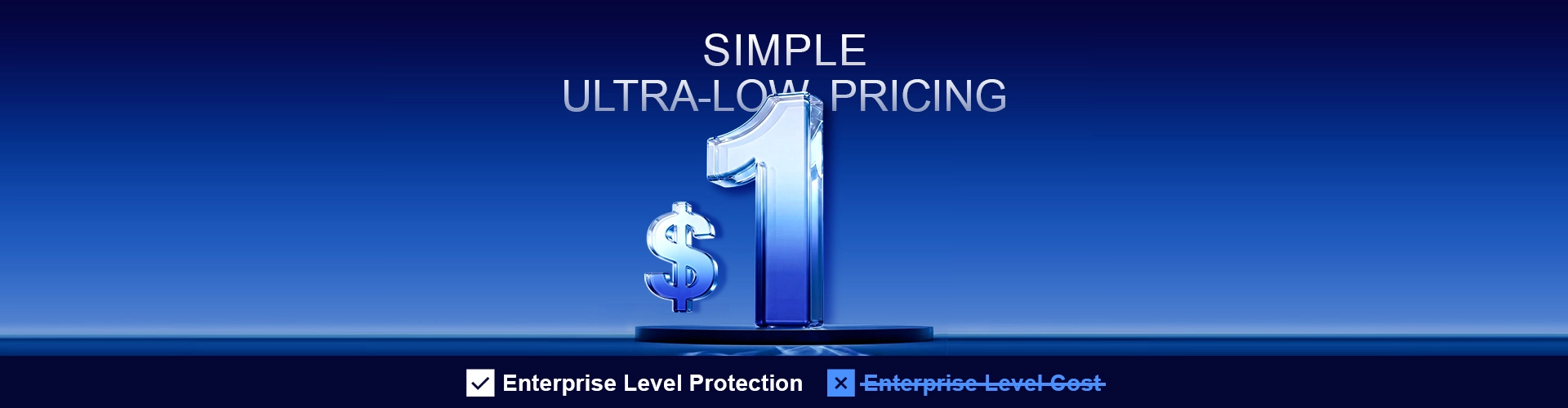 Ahsay provides simple ultra-low pricing of $1 for enterprise-level protection without the enterprise cost