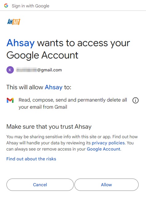 Gmail Permissions