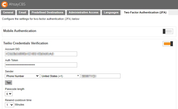 Twilio Credentials