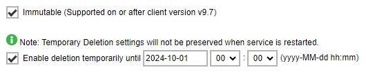 Immutable option