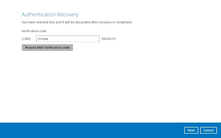 Authentication Recovery Procedure