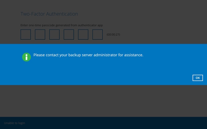 Authentication Recovery Procedure