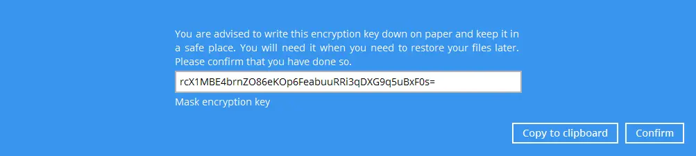 Unmask encryption key