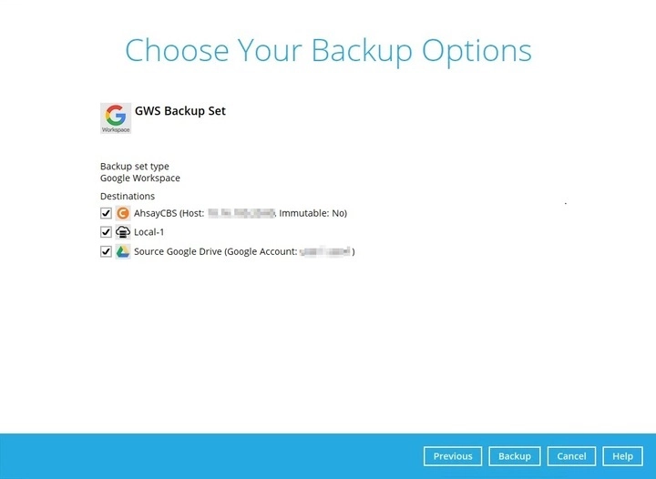 Backup Options