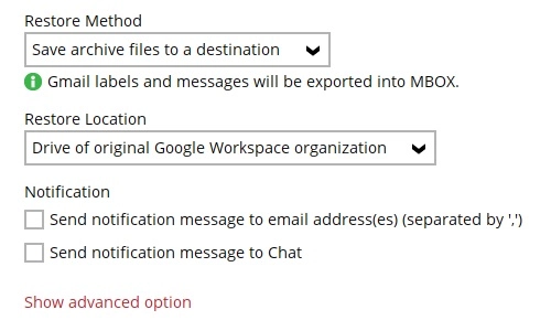 Drive of original GWS