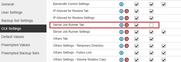 Server Job Runner Tab