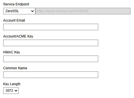 ZeroSSL Service Endpoint