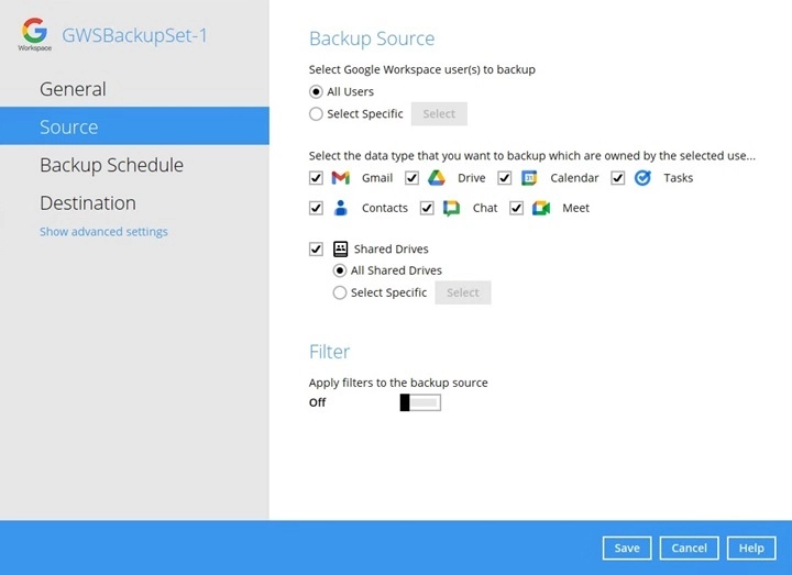 Google Workspace Backup Set