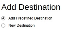 Add Destination