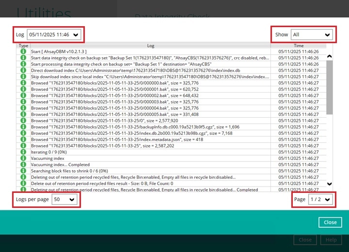 Data Integrity Check