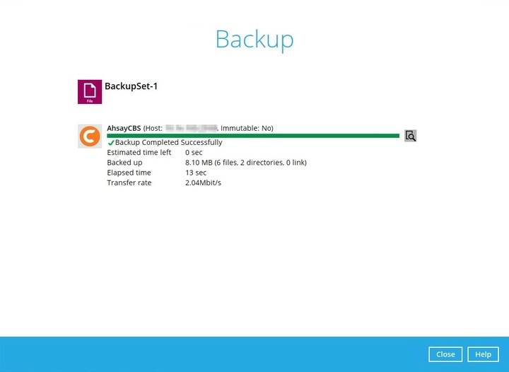 Backup Complete