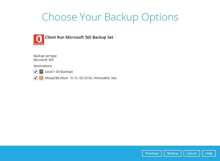 Backup Options