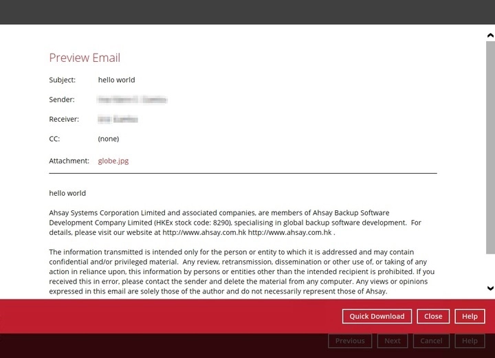Preview Email