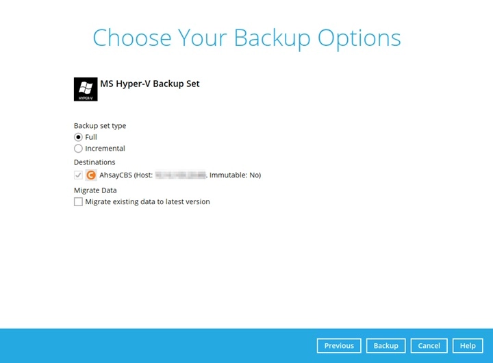 Backup Options