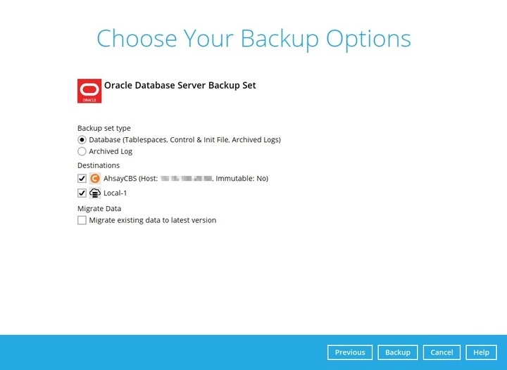Backup Options
