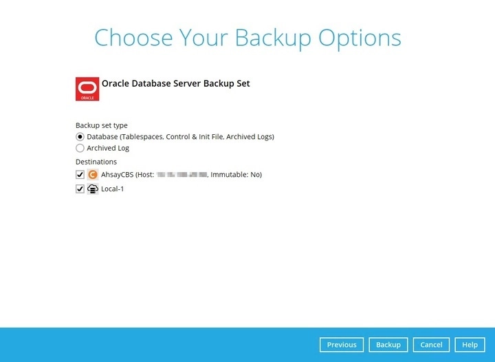 Backup Options