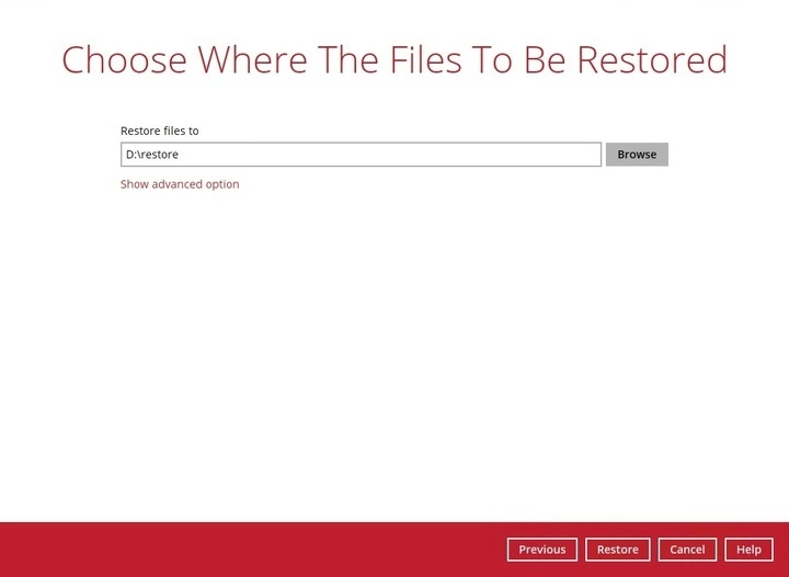 Restore Location