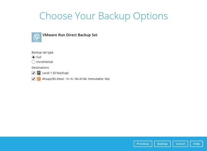 Backup Options