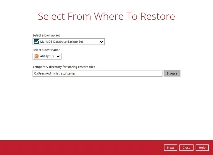 Restore Options