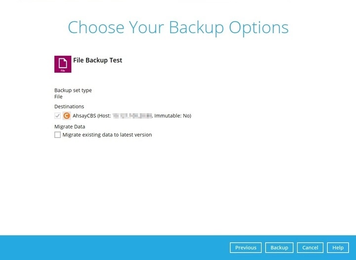 Backup Options