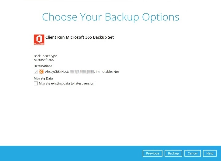 Backup Options