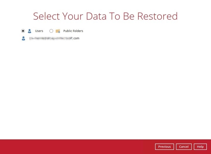 Data to Restore
