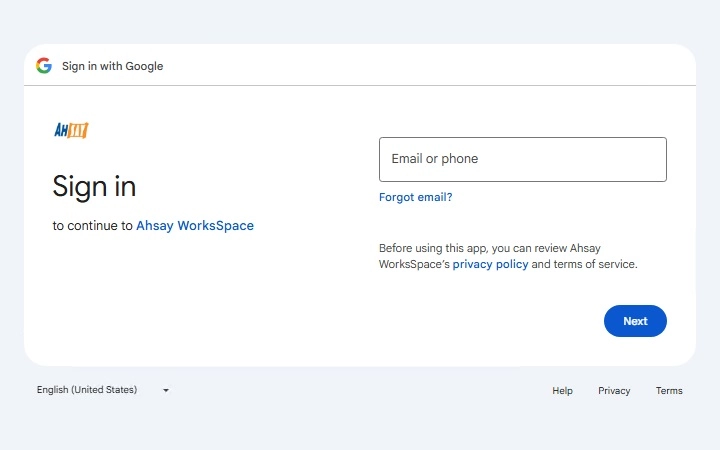 Google Workspace Login