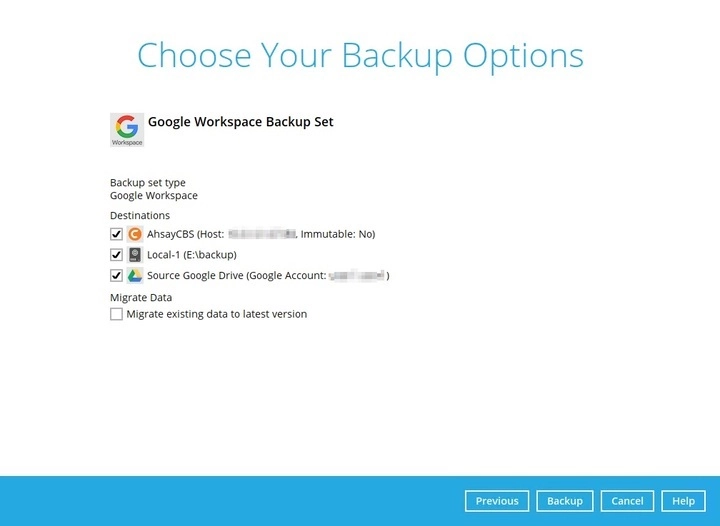 Backup Options
