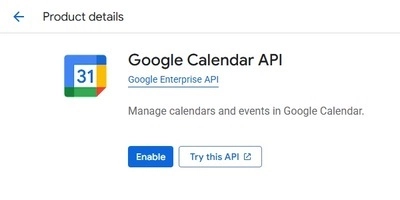 Google Calendar API