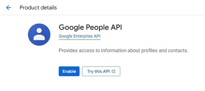 Google People API