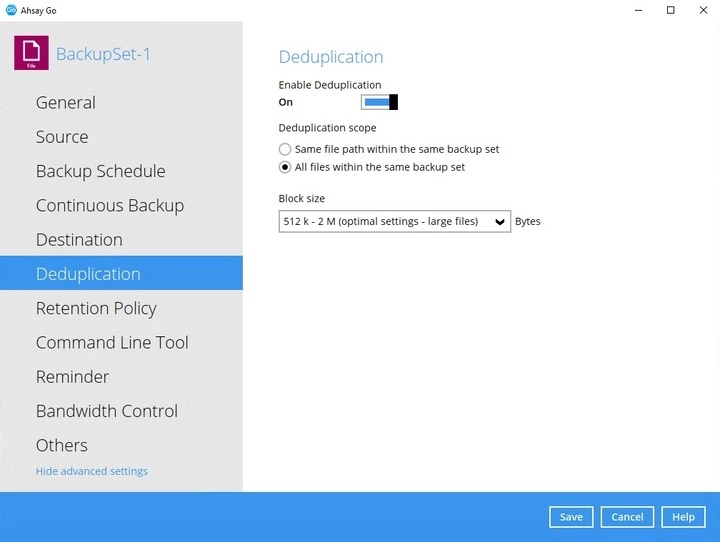 Deduplication