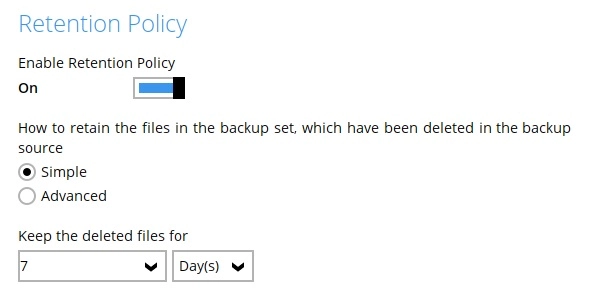 Simple Retention Policy