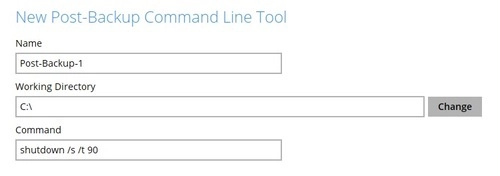 Post-Backup Command