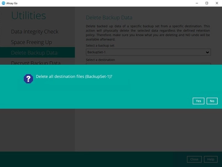 Delete Backup Data