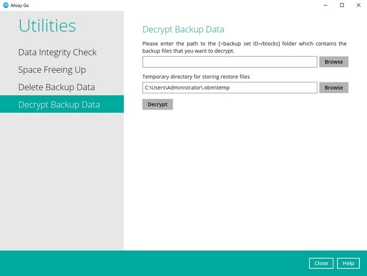 Decrypt Backup Data