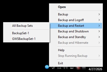 Backup and Restart