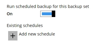 New Backup Schedule