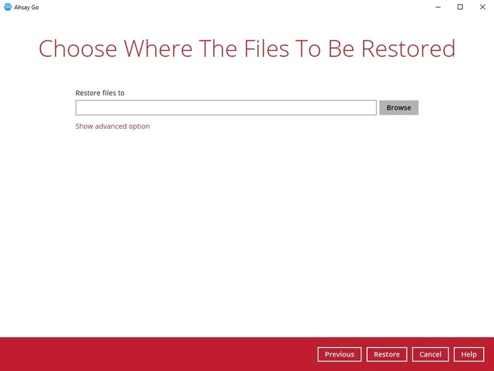 Where to Restore