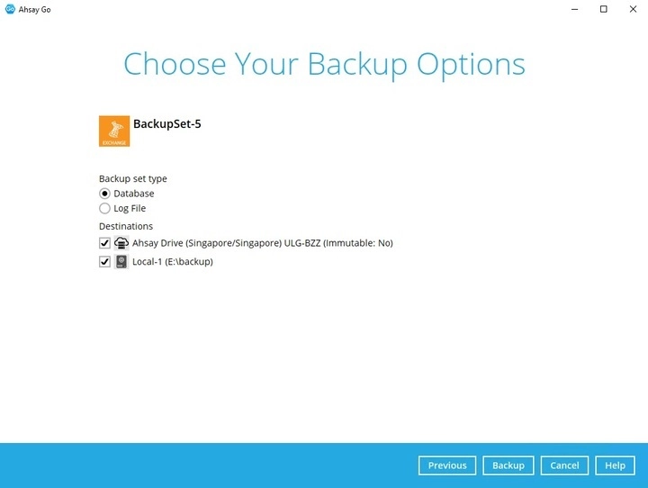 Backup Options