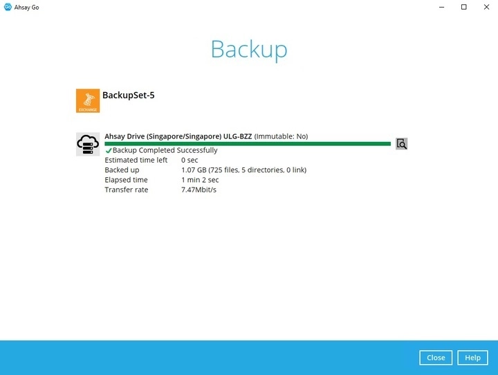 Backup Completed