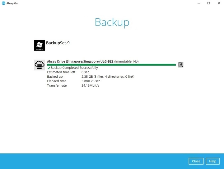 Backup Complete