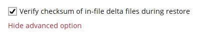 Verify checksum