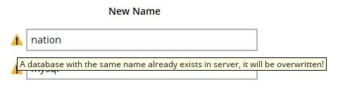 Name already exists