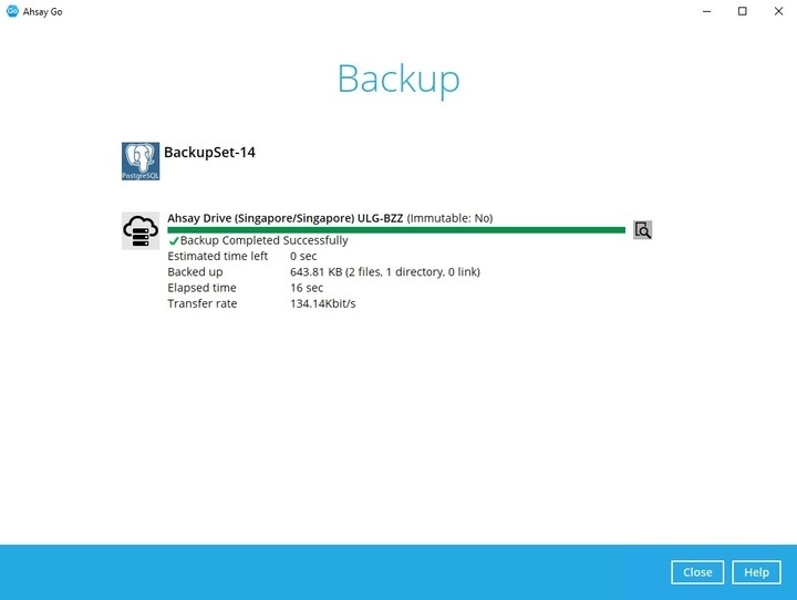 Backup Completed