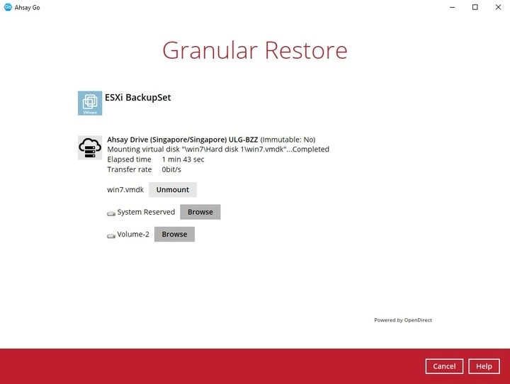 Granular Restore