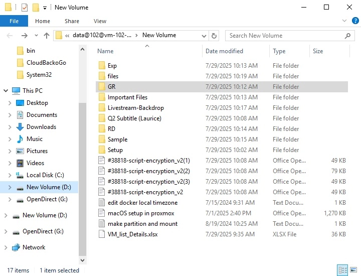 List of Files